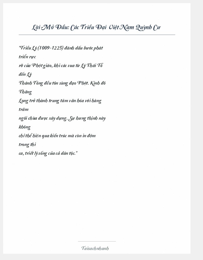 Trích đoạn Các Triều Đại Việt Nam Quỳnh Cư