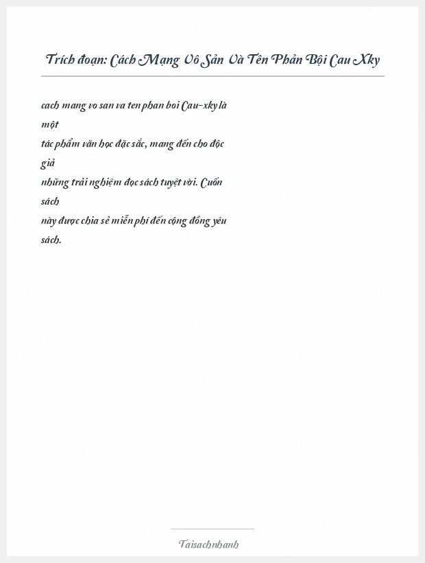 Trích đoạn Cách Mạng Vô Sản Và Tên Phản Bội Cau Xky