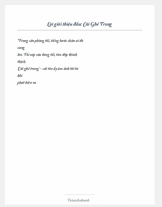 Trích đoạn Cái Ghẻ Trong