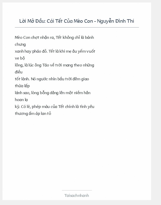 Trích đoạn Cái Tết Của Mèo Con - Nguyễn Đình Thi