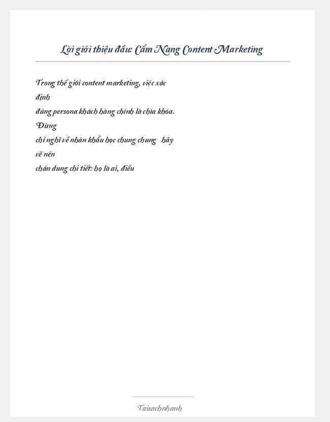 Trích đoạn Cẩm Nang Content Marketing