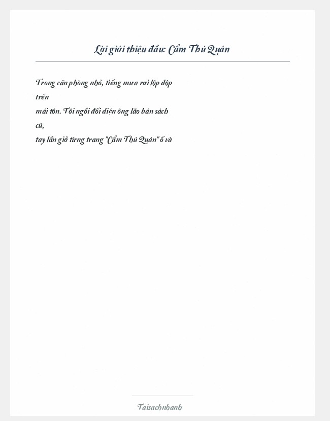 Trích đoạn Cẩm Thú Quán