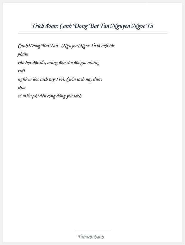 Trích đoạn Canh Dong Bat Tan Nguyen Ngoc Tu