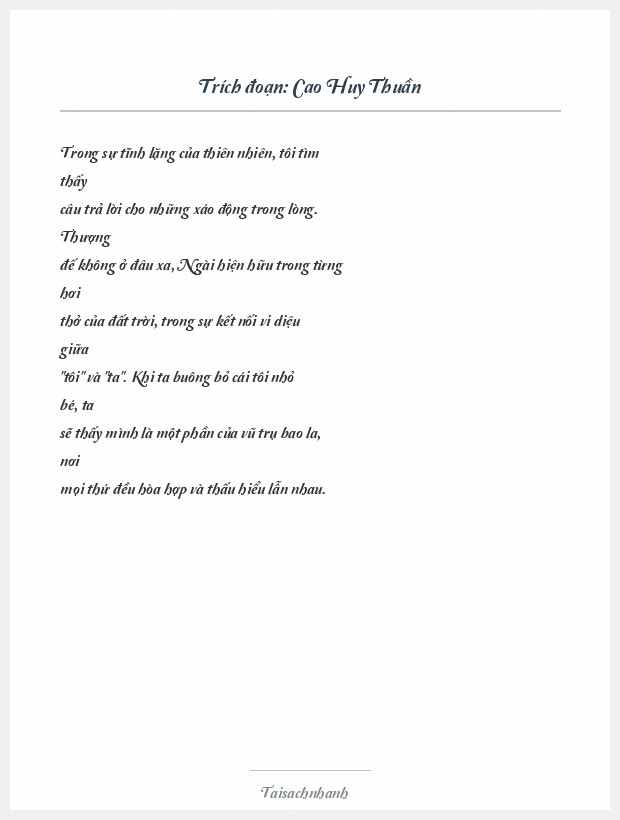 Trích đoạn Cao Huy Thuần
