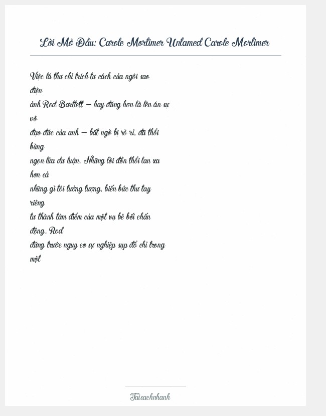 Trích đoạn Carole Mortimer Untamed Carole Mortimer
