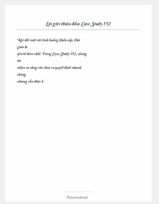 Trích đoạn Case Study 152