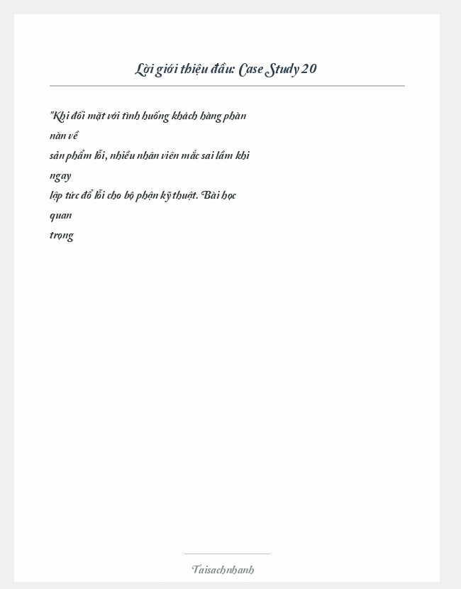 Trích đoạn Case Study 20