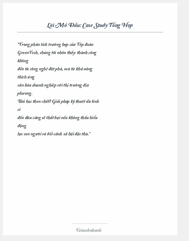 Trích đoạn Case Study Tổng Hợp