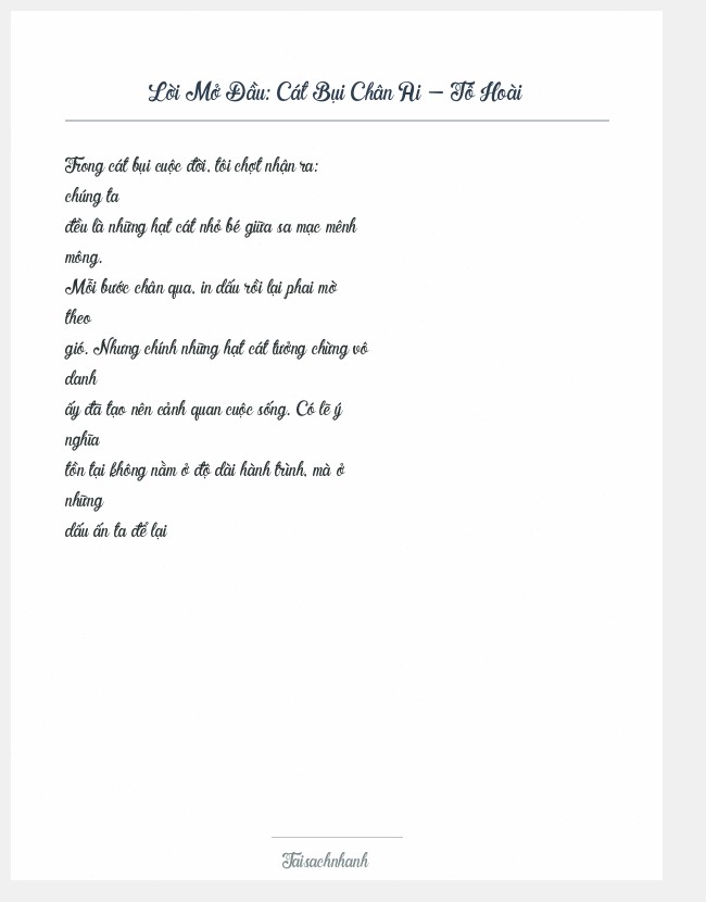 Trích đoạn Cát Bụi Chân Ai - Tô Hoài