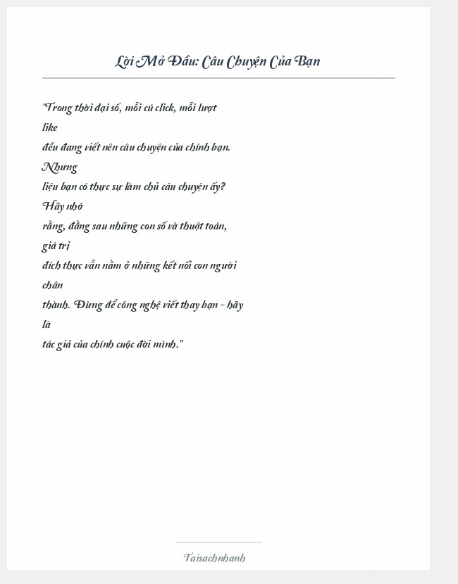 Trích đoạn Câu Chuyện Của Bạn