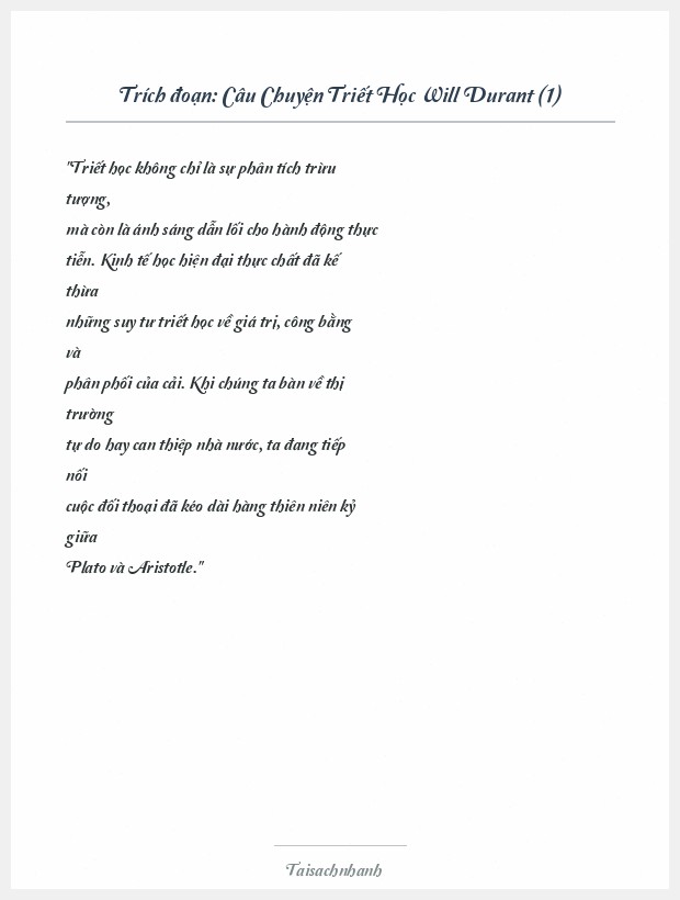 Trích đoạn Câu Chuyện Triết Học Will Durant (1)
