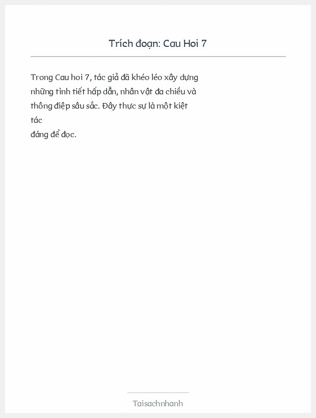 Trích đoạn Cau Hoi 7