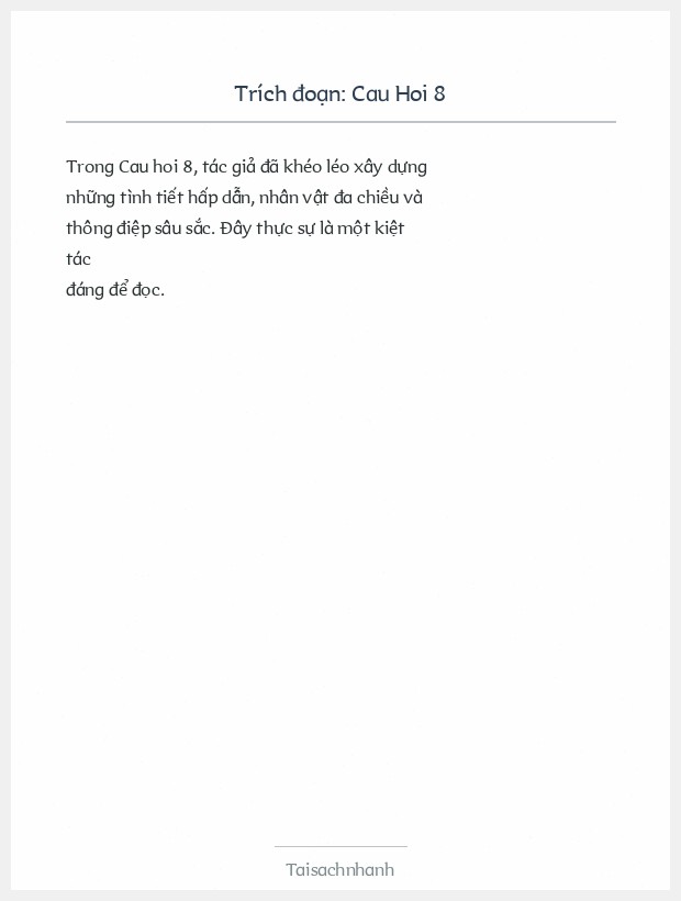 Trích đoạn Cau Hoi 8