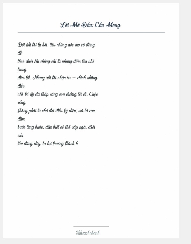 Trích đoạn Cầu Mong