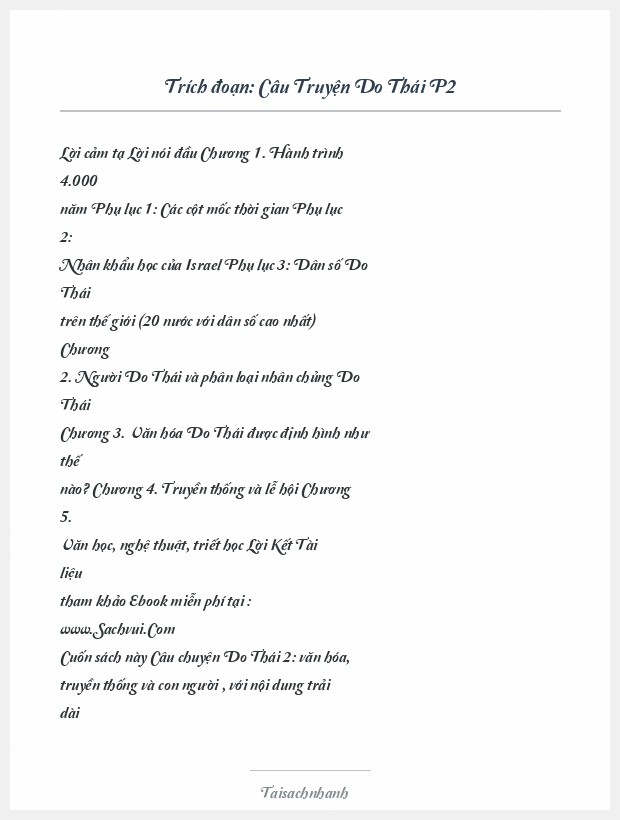 Trích đoạn Câu Truyện Do Thái P2