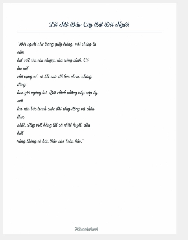 Trích đoạn Cây Bút Đời Người