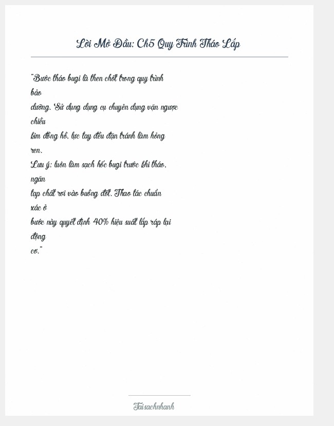 Trích đoạn Ch5 Quy Trình Tháo Lắp