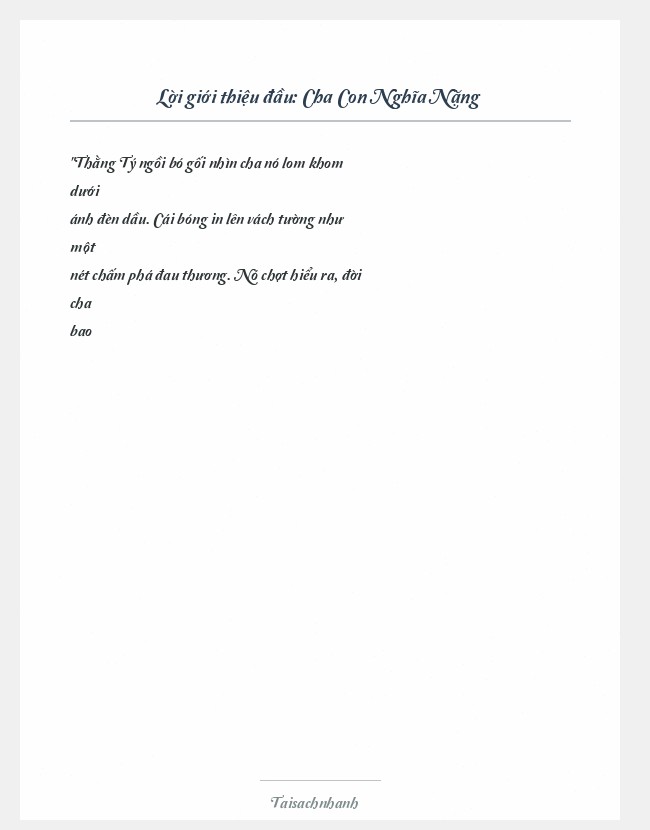 Trích đoạn Cha Con Nghĩa Nặng