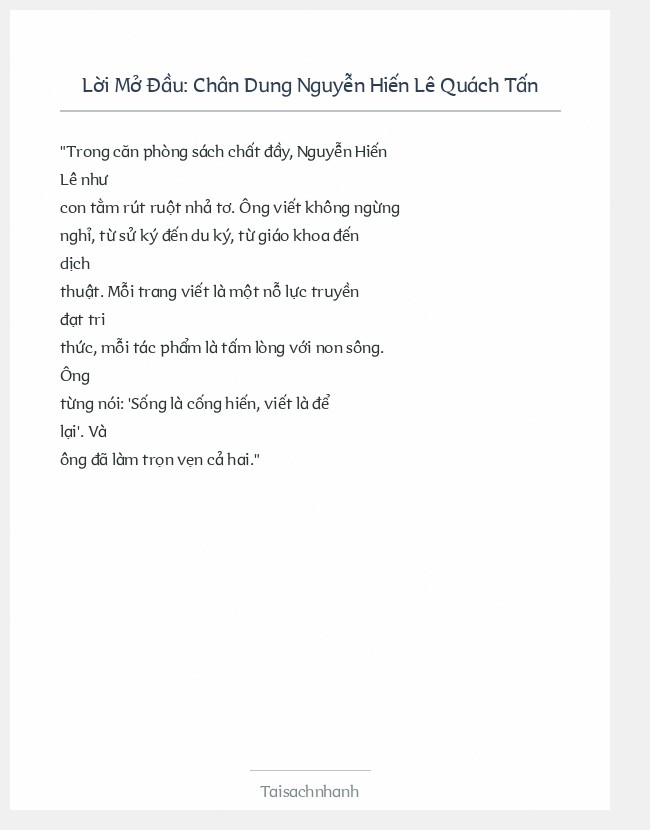 Trích đoạn Chân Dung Nguyễn Hiến Lê Quách Tấn