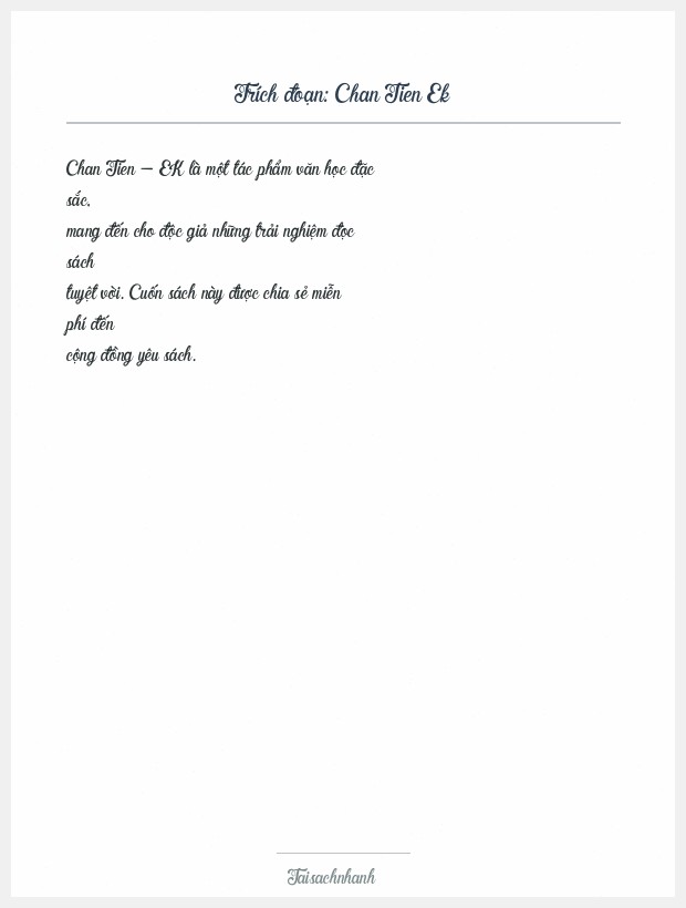 Trích đoạn Chan Tien Ek