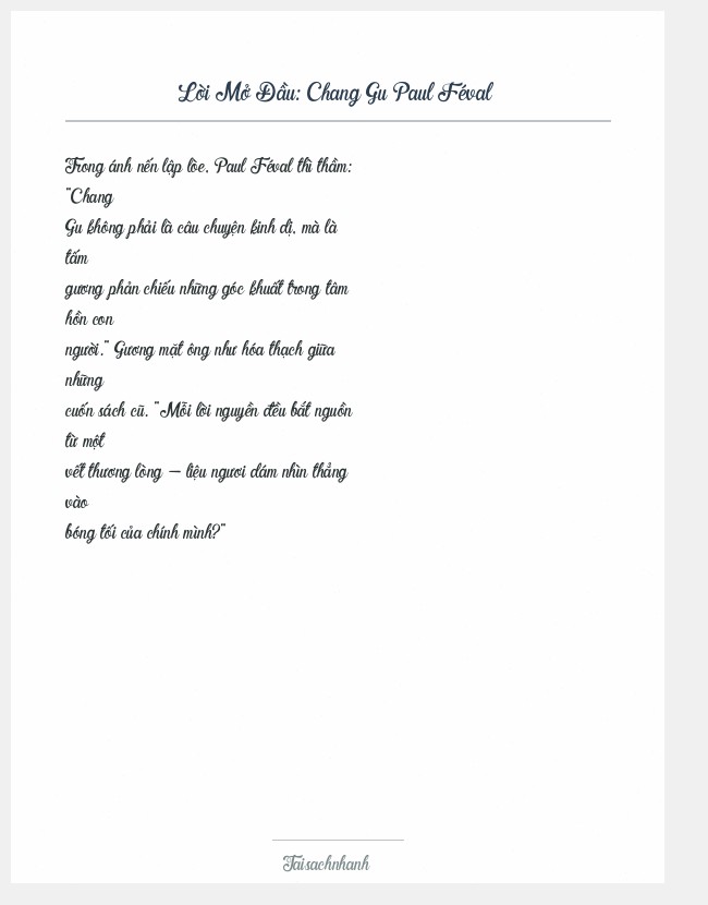 Trích đoạn Chang Gu Paul Féval