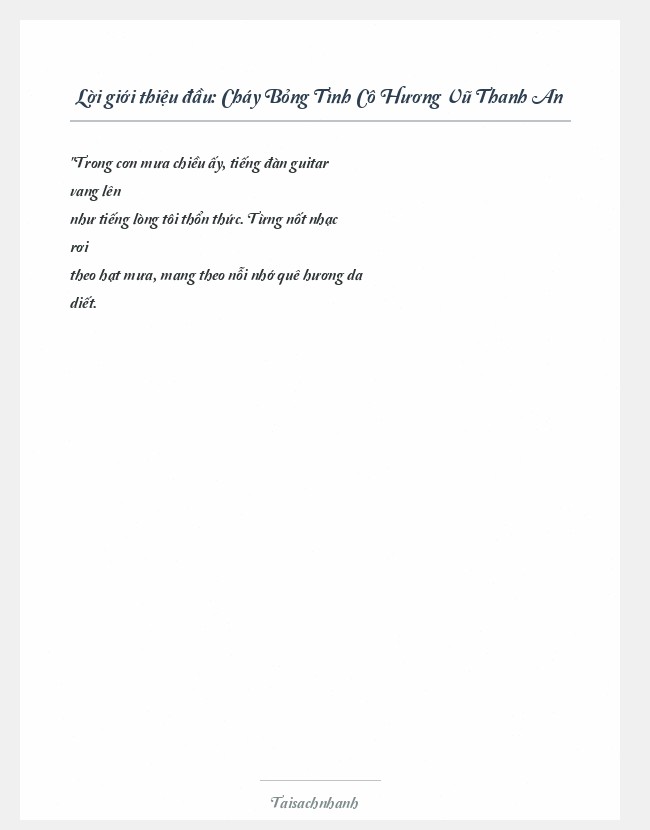 Trích đoạn Cháy Bỏng Tình Cô Hương Vũ Thanh An