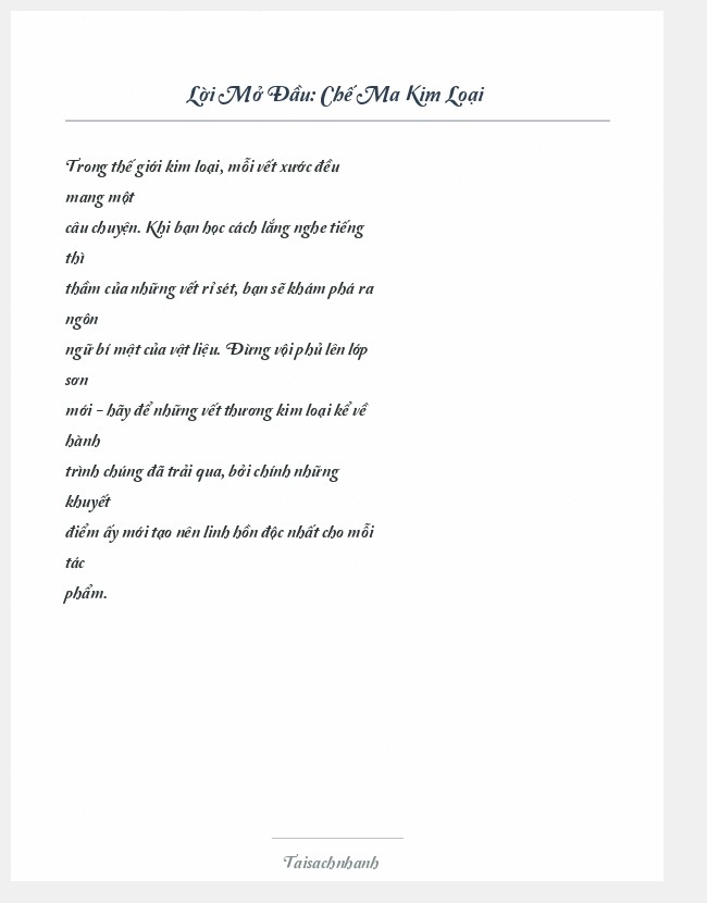 Trích đoạn Chế Ma Kim Loại