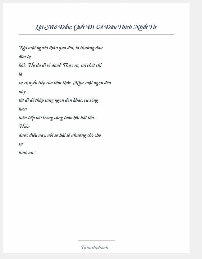 Trích đoạn Chết Đi Về Đâu Thích Nhất Từ