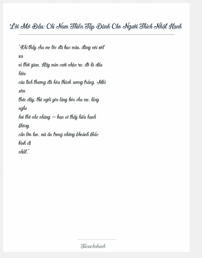 Trích đoạn Chỉ Nam Thiền Tập Dành Cho Người Thích Nhật Hạnh