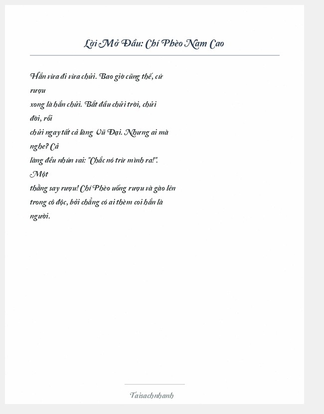 Trích đoạn Chí Phèo Nam Cao