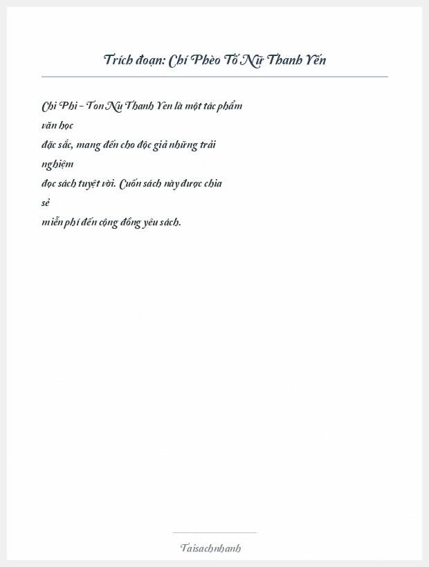 Trích đoạn Chí Phèo Tố Nữ Thanh Yến