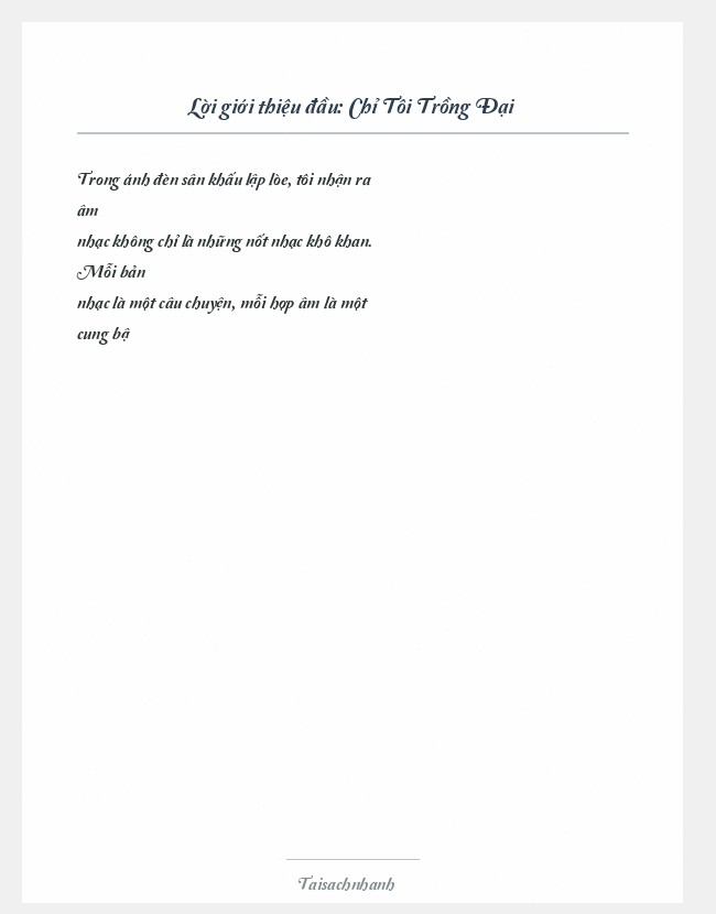 Trích đoạn Chỉ Tôi Trồng Đại