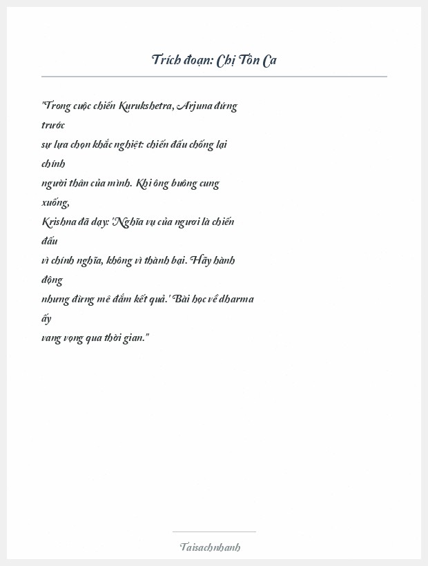 Trích đoạn Chị Tôn Ca