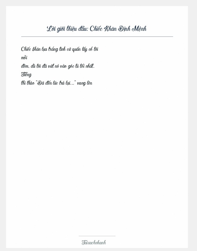 Trích đoạn Chiếc Khăn Định Mệnh