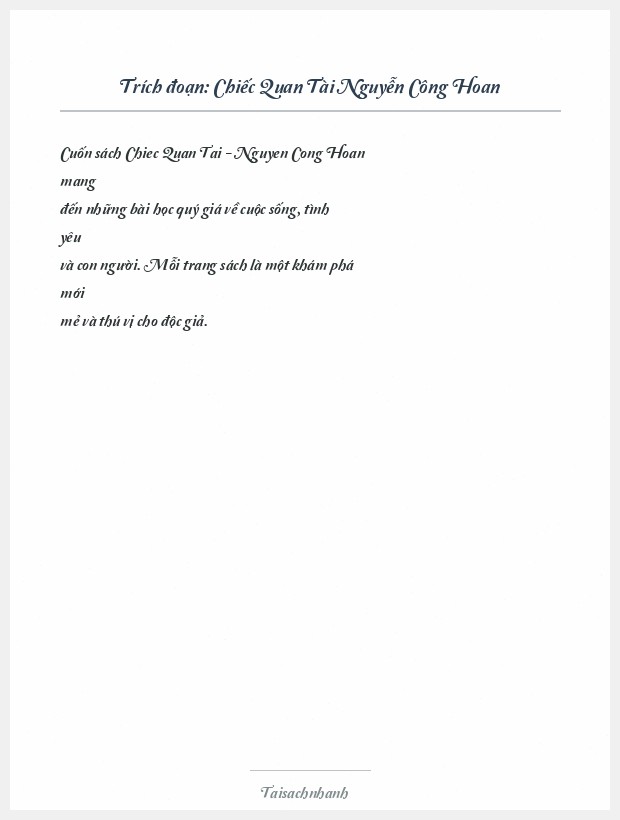 Trích đoạn Chiếc Quan Tài Nguyễn Công Hoan