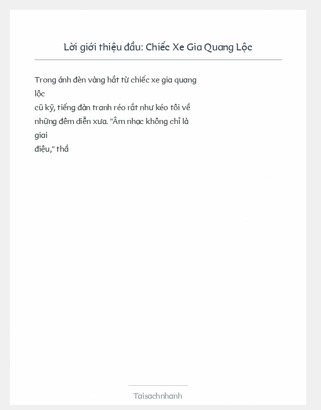 Trích đoạn Chiếc Xe Gia Quang Lộc