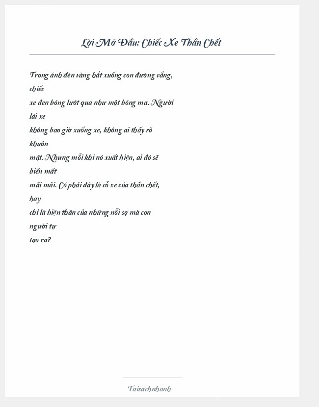 Trích đoạn Chiếc Xe Thần Chết