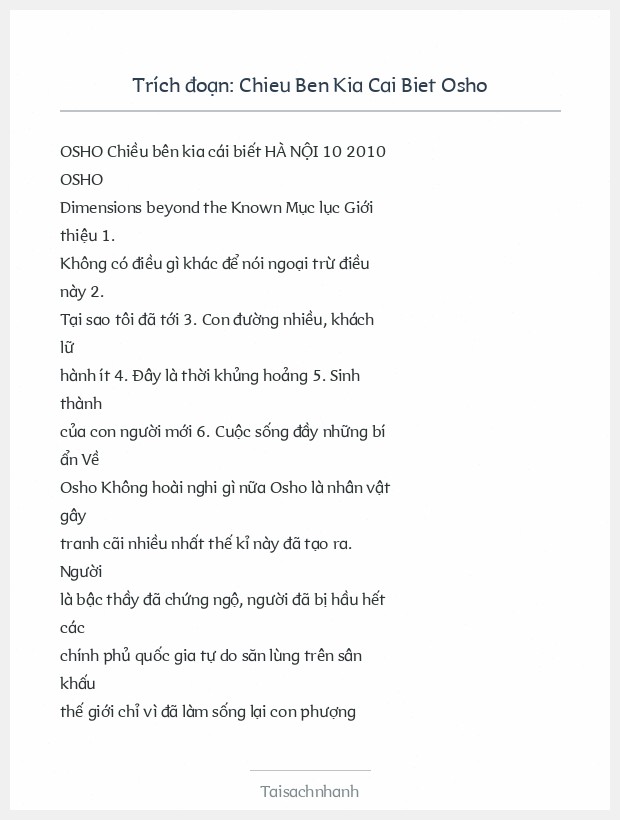 Trích đoạn Chieu Ben Kia Cai Biet Osho