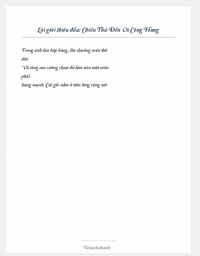 Trích đoạn Chiêu Thủ Đền Võ Công Hùng