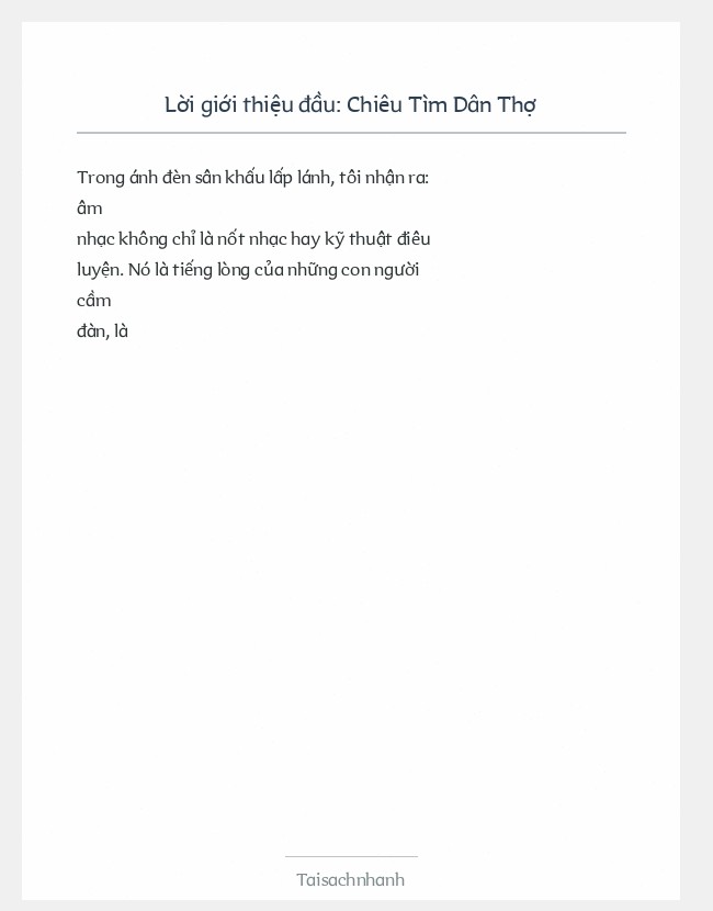 Trích đoạn Chiêu Tìm Dân Thợ