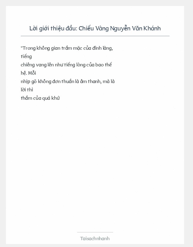 Trích đoạn Chiếu Vàng Nguyễn Văn Khánh