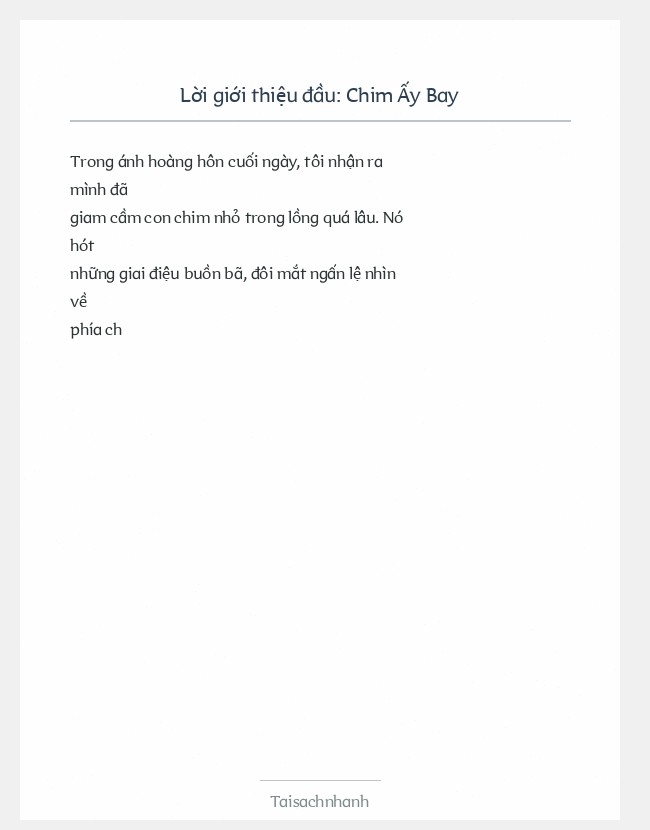 Trích đoạn Chim Ấy Bay