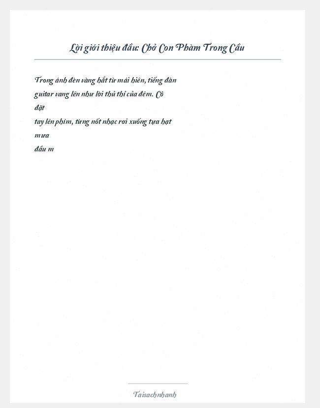 Trích đoạn Chở Con Phàm Trong Cầu