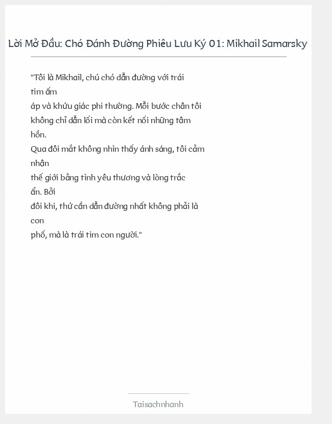 Trích đoạn Chó Đánh Đường Phiêu Lưu Ký 01: Mikhail Samarsky