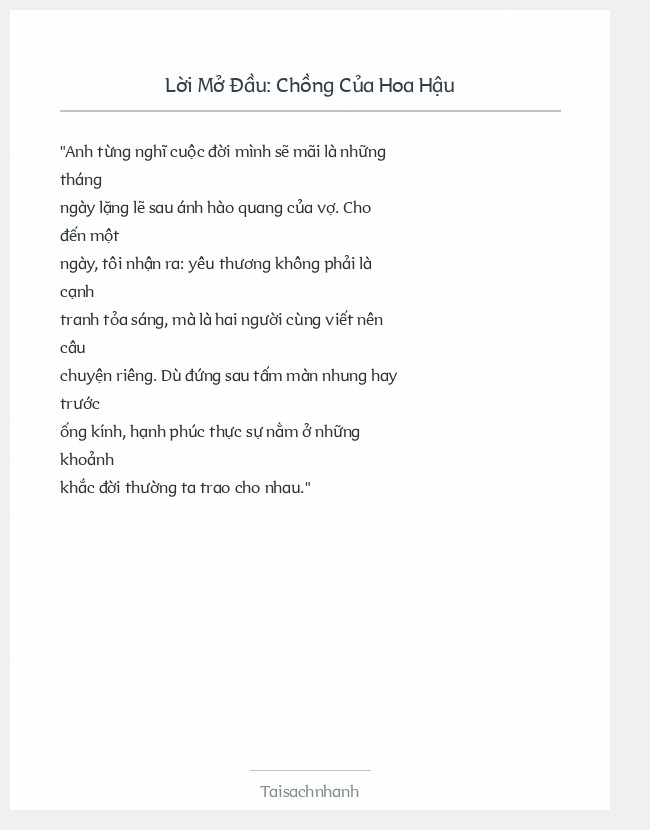 Trích đoạn Chồng Của Hoa Hậu