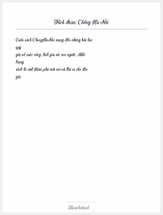 Trích đoạn Chống Hà Nội