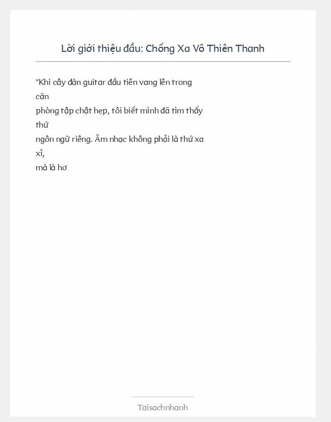 Trích đoạn Chống Xa Vô Thiên Thanh