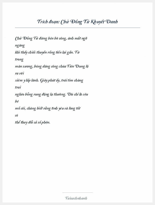 Trích đoạn Chử Đồng Tử Khuyết Danh