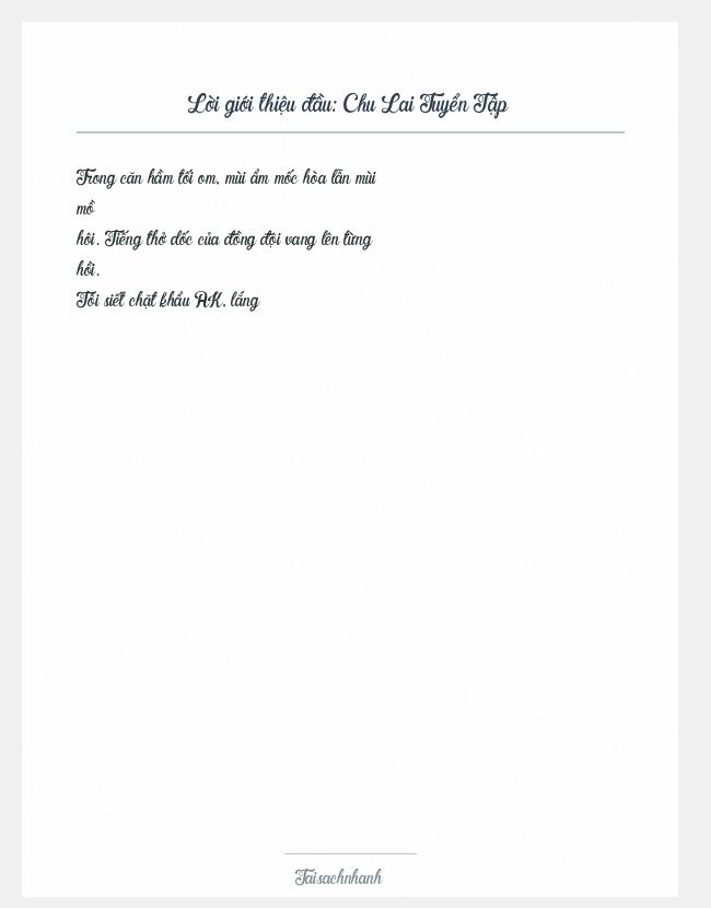 Trích đoạn Chu Lai Tuyển Tập