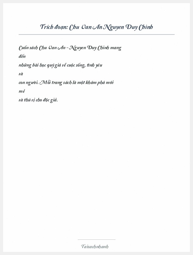 Trích đoạn Chu Van An Nguyen Duy Chinh
